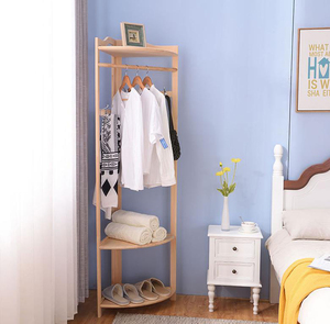 Tutto In Legno Massello <span class=keywords><strong>Angolo</strong></span> <span class=keywords><strong>Appendiabiti</strong></span> Da Terra Camera Da Letto Triangolo Gancio - Product Image 3