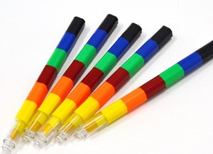 <span class=keywords><strong>6</strong></span>色スタッキングクレヨンプラスチックワックスクレヨンおもちゃ子供用クレヨンを描く