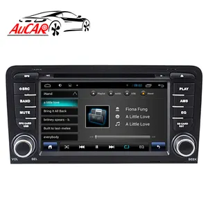 AuCAR 7 "אנדרואיד 10 מסך מגע סטריאו לרכב נגן DVD GPS Navi מולטימדיה נגן וידאו Headunit רכב רדיו עבור אאודי A3 2003-2011