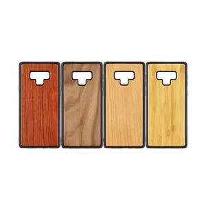 Natural Blank Wooden Custom Logo Soft TPU Phone Case For Samsung Note 9