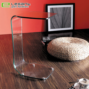 Small <strong>C</strong> Shape Tempered Glass Side <strong>Table</strong> - Product Image 2