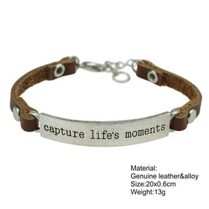 La realidad tiene límites La imaginación <span class=keywords><strong>es</strong></span> ilimitada Alfabeto Grabado Inspiración verdad Cuero biblia verso pulsera - Product Image 6