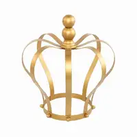 Oro boda o fiesta decoración centro de mesa de metal decoración corona titular de la vela