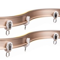 Riel de Cortina Metálico en Forma de S de la Fábrica ZSTARR de Guangdong, Rieles Curvos en Forma de L y U, Accesorios para Uso Doméstico, Suministro Directo