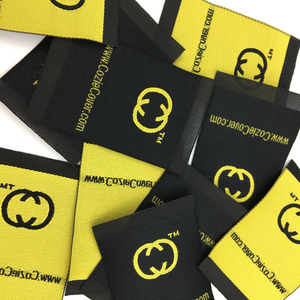 Chất Lượng Cao Nhãn Kích Cỡ Quần Áo Đen Trung Tâm Gấp Dệt Nhãn Kích Thước - Product Image 4