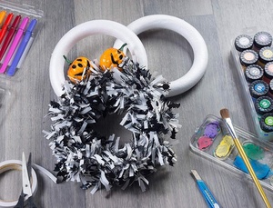 6 Pieces Round White Round <strong>Wreath</strong> Polystyrene Foam Circle <strong>Ring</strong> for DIY Arts Projects - Product Image 3