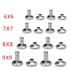 <span class=keywords><strong>Rivets</strong></span> cuir <span class=keywords><strong>double</strong></span> capuchon, acier inoxydable, lots - Product Image 6