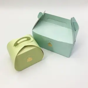 Caja de papel desechable personalizada, caja de postres para pan, queso, repostería con mango