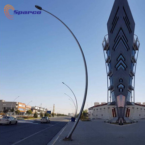 6M 8M 10M 12M de aluminio/acero inoxidable/acero galvanizado postes de luz al aire libre de diseño único en forma de arco de la luz de calle de la columna