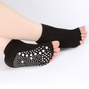 Professionnel anti-dérapage à bout ouvert <span class=keywords><strong>en</strong></span> <span class=keywords><strong>coton</strong></span> chaussettes de yoga, cinq doigts yoga fitness produits dans 2019 - Product Image 1