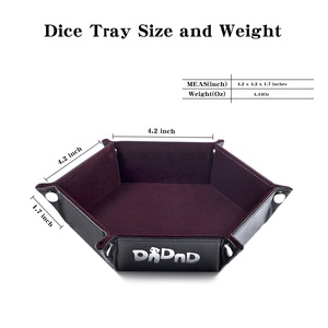 Khay Xúc Xắc Trò Chơi Hình Chữ Nhật Bằng Da PU Có Thể Gập Lại Khay Xúc Xắc Tùy Chỉnh Khay Xúc Xắc Có Thể Gập Lại Để Chơi Cờ Bàn - Product Image 2