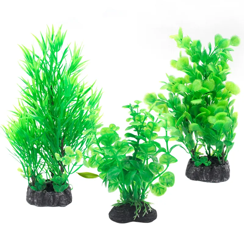 Aquarium Decor Fish Tank Decoratie Ornament Kunstmatige Plastic Plant Groen