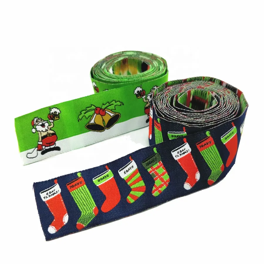 Custom promotional fabric bracelet woven ribbon fabric wristband with plastic sliding lock