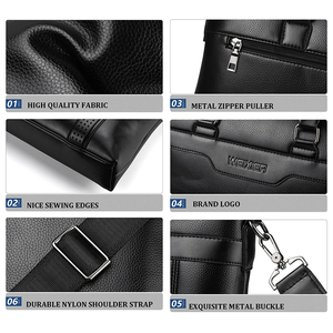 negocios bolso bolsos de hombro de cuero de la PU de <span class=keywords><strong>abogado</strong></span> maletín portátil - Product Image 4