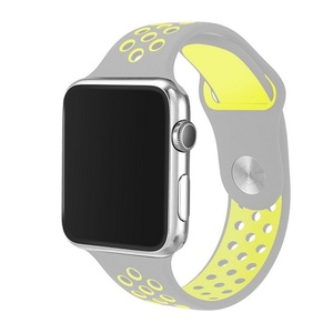 Doble banda de color para <span class=keywords><strong>Apple</strong></span> <span class=keywords><strong>Watch</strong></span> <span class=keywords><strong>38mm</strong></span> 42mm de silicona suave de iWatch <span class=keywords><strong>pulsera</strong></span> de reloj de <span class=keywords><strong>Apple</strong></span> de la serie 1. 2. 3. - Product Image 6