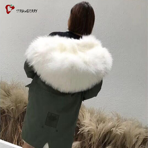 Desmontable de piel de mapache de mujeres abrigo de invierno de las mujeres - Product Image 4