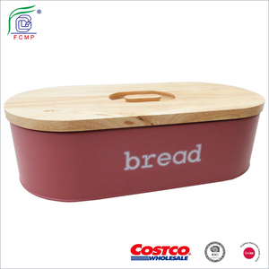 Fiber De bambou Moyen Boîtes À Pain <span class=keywords><strong>pour</strong></span> Comptoir De Cuisine De Stockage avec <span class=keywords><strong>Couvercle</strong></span> Planche à Découper - Product Image 1