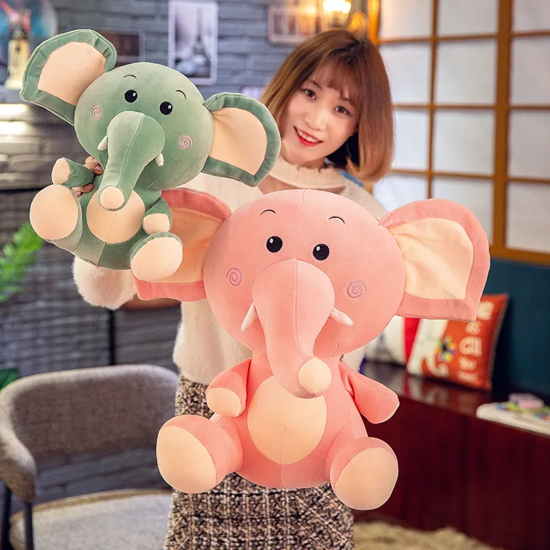 Desain kustom gajah plushie lembut hewan gajah mainan buatan khusus hewan boneka gajah dirancang lucu mewah