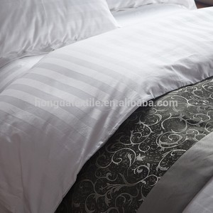 100% <strong>Cotton</strong> Luxury <strong>Sateen</strong> Stripe Dubai <strong>Bed</strong> Sheets <strong>Set</strong> for Hotel <strong>Bed</strong> Linen - Product Image 3