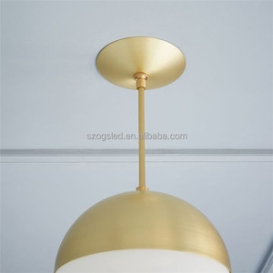 Una sola cabeza decoración interior blanco leche bola de cristal lámpara colgante - Product Image 5