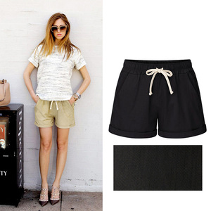 <span class=keywords><strong>Pantaloncini</strong></span> da spiaggia Casual con tasche da <span class=keywords><strong>donna</strong></span> con coulisse elastico in vita cotone <span class=keywords><strong>lino</strong></span> - Product Image 6