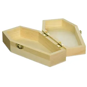 कस्टम लघु लकड़ी के ताबूत बॉक्स