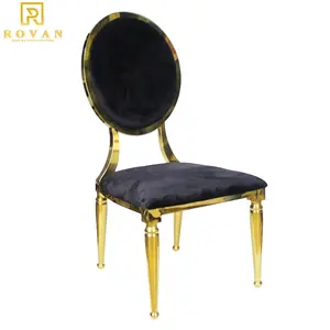 Struttura in metallo salotto oro in acciaio inox sedia sedie per ricevimento di nozze