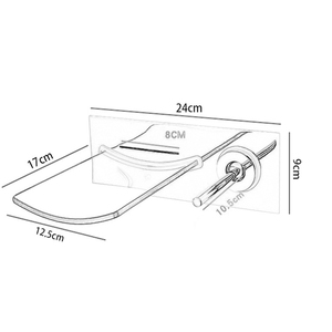 Vòi Nước Nóng Lạnh Bồn Rửa Phòng Tắm Thác Nước Bằng Thủy Tinh Màu Đen Gắn Tường Hiện Đại Vòi Chậu Rửa Hình Quả Cầu BF427 - Product Image 6