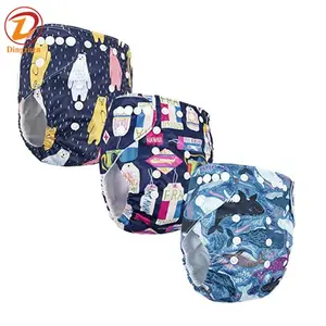 Pañal de tela para bebé, inserto de carbón de bambú, almohadilla de cambio alto absorbente, forro PUL impermeable, fundas reutilizables para pañales de bebé