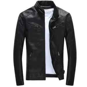 2021 New style custom korean mens motorcycle leather jacket