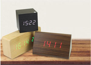 Pantalla de tiempo, temperatura y humedad más vendida, 3 configuraciones de alarma de 3 brillos y control de sonido Reloj desper - Product Image 1