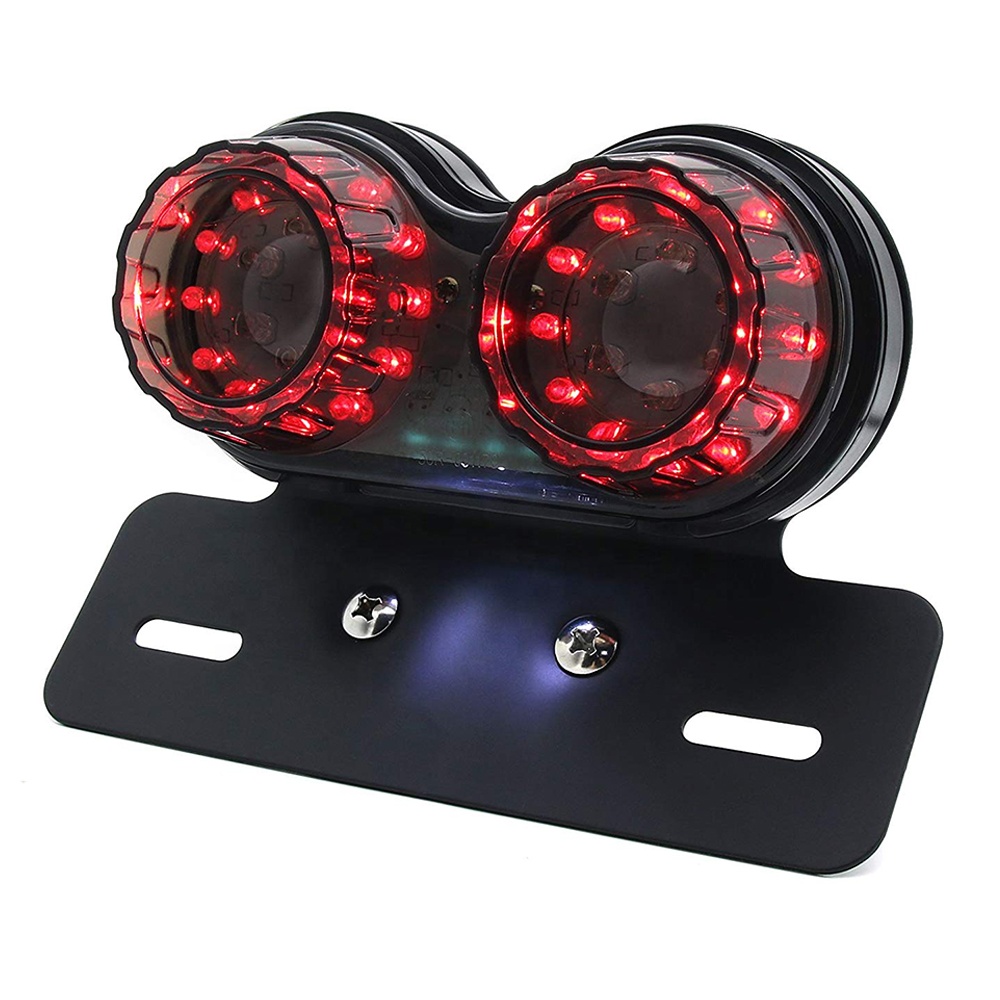 Мотоциклетные задние фонари MORSUN 40 Вт, универсальные СВЕТОДИОДНЫЕ указатели поворота и стоп-сигналы с кронштейном номерного знака для Harley