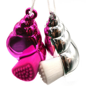 2 couleurs conch escargot de mer shell forme du visage nettoyant visage maquillage brosse - Product Image 1