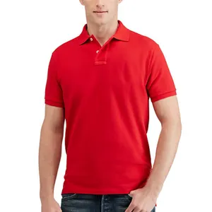 남자를 위한 폴로 셔츠 100% 년 면 새로운 디자인 폴로 셔츠 빨간색