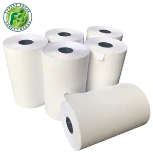 Máquina para la fabricación de rollos de papel térmico para recibos 80x70mm Pos Atm Papel de caja registradora blanco único OEM y ODM 8070 70gsm