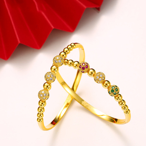 AW910401 <span class=keywords><strong>xuping</strong></span>-brazalete de moda de color dorado de 24k, joyería de arabia Saudita - Product Image 2
