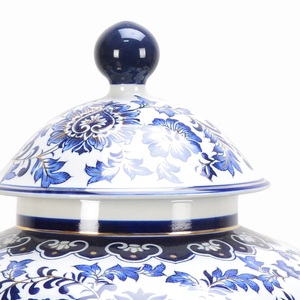 antique Chine grand grand plancher vase fleur bleu et blanc en céramique porcelaine grand pot de gingembre pour vivre - Product Image 2