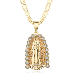 most trending products Latest Design Moon Pendent 18k Gold Plated Women Jewelry Madonna pendent