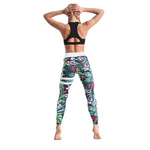 Leggings da allenamento a vita alta da donna <span class=keywords><strong>Leggins</strong></span> stampati in <span class=keywords><strong>bianco</strong></span> <span class=keywords><strong>e</strong></span> <span class=keywords><strong>nero</strong></span> - Product Image 5