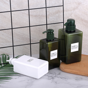 Vaciar 250 ml ámbar verde azul rosado plástico PETG Square Spray Hotel botellas de champú - Product Image 6