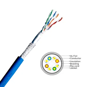 AXD UTP/FTP/STP/SFTP Cat 5e Cat6 Kabel Lan, 1000 Ft Cat5e Kabel Tembaga, 23 AWG 24 Awg 4 Pasang Kabel Cat5e Di Cina