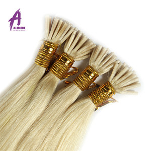 100% vierge cheveux humains <span class=keywords><strong>Je</strong></span> pointe la prolongation <span class=keywords><strong>de</strong></span> cheveux, usine fournisseur Russe 613 blonde bâton pointe extension - Product Image 3