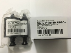 Nastro in resina nero compatibile <span class=keywords><strong>Evolis</strong></span> R2131 da 3000 stampi per stampante di carte con stampa a sublimazione - Product Image 3