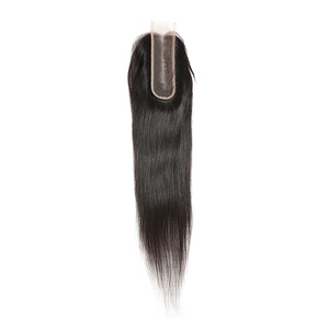 Personalizado 28 pulgadas 2X6 virgen de seda indio ondulado Kim K extensiones de cabello Natural de cierre de encaje - Product Image 2