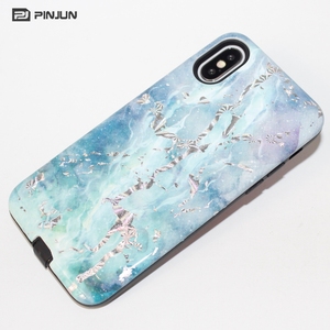 De lujo de sello de impresión de transferencia de agua de mármol funda de protección para iphone xs x xr xs max híbrido cubierta - Product Image 5