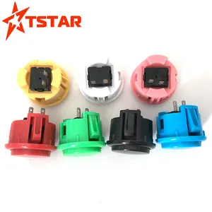 Fabrika ucuz fiyat farklı renkler 30mm Sanwa düğmeleri duvar yuvarlak anahtarı push button ile ücretsiz örnek