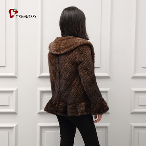 Nuevo 2018 Real piel <span class=keywords><strong>abrigo</strong></span> de piel/Piel de visón <span class=keywords><strong>abrigo</strong></span> para las mujeres - Product Image 4
