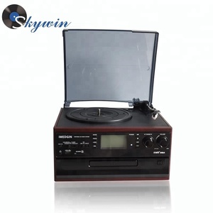 Retro Vintage di Legno Fonografo Giradischi <span class=keywords><strong>CD</strong></span> Record <span class=keywords><strong>Cassette</strong></span> <span class=keywords><strong>Radio</strong></span> Player - Product Image 5