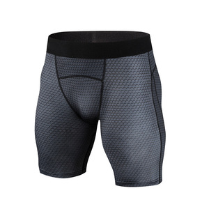 Pantaloncini Sportivi da <span class=keywords><strong>Uomo</strong></span> a Compressione, <span class=keywords><strong>Elasticizzati</strong></span> in Quattro Direzioni, per Corsa e Fitness, Vita Media, Traspiranti, Asciugatura Rapida, con Stampa - Product Image 3