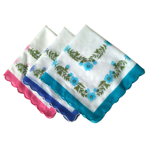 Suave al por mayor borde <span class=keywords><strong>Vieira</strong></span> impreso floral pañuelo de algodón - Product Image 2